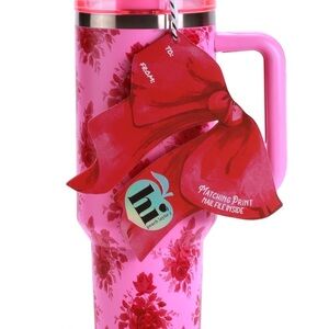 Hi Peach Layne 40 oz Pink Beauty Insulated Tumbler with Nail File